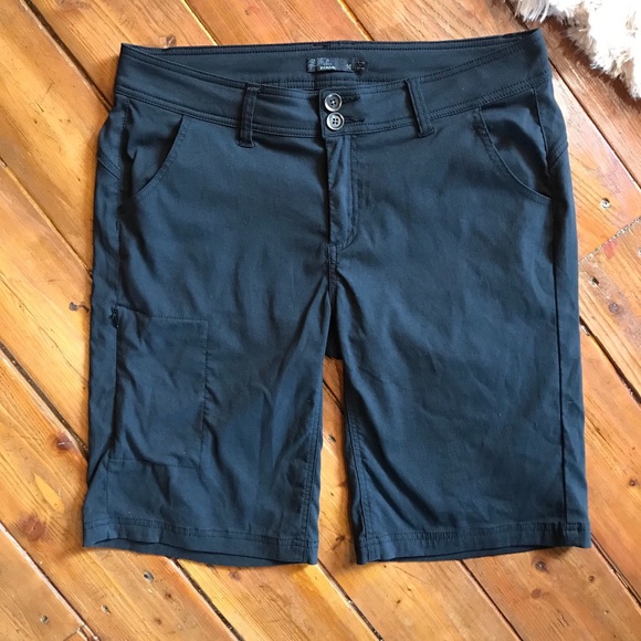 Prana Halle Bermuda Hiking Shorts, Black, Size 10 - Picture 2 of 4